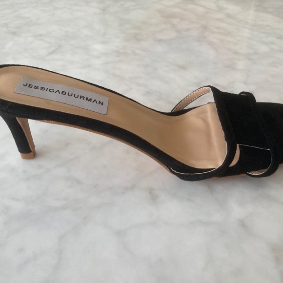 Jessica Buurman Black Kittenheel Slide Sandal - Picture 4 of 5